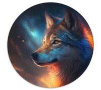 Puzzle per adulti Fantasy Wolf 1000 pezzi, puzzle rotondo da 1000 pezzi, livello di abilità principiante, ottimo come regalo di compleanno e per le feste, 67,5x67,5 cm