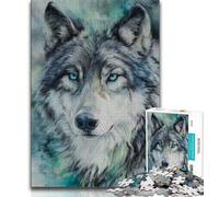 Puzzle per adulti Fantasy Wolf da 1000 pezzi, aiuta il cervello a esercitare giocattoli avvincenti per coltivare la pazienza, gioco di sfida unico 50x75cm