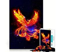Puzzle per adulti Fenice Fuoco Zodiaco Cosmo 1000 pezzi Gioco per allenare la mente Gioco di assemblaggio artistico e rilassante (38x52cm)