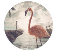 Puzzle per adulti, fenicotteri curiosi, puzzle impegnativi, rompicapo fai da te impegnativo, gioco interattivo per famiglie (67,5x67,5cm)