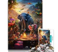 Puzzle per adulti, festa degli animali, puzzle da 1000 pezzi, giocattoli educativi per l'apprendimento, giochi per famiglie, regali per amici e parenti (dimensioni 38x26cm)
