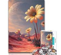 Puzzle per adulti Fiori dello spazio esterno Puzzle da 1000 pezzi per regali per adulti, con poster abbinato e foglio di quiz per età 14 75x50cm