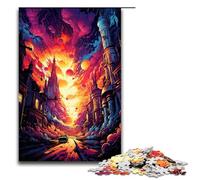 Puzzle per adulti Fuga dalla psichedelia colorata della città Puzzle da 1000 pezzi Ottimo regalo Adatto per adolescenti dai 14 anni in su 1000 pezzi (75x50 cm)