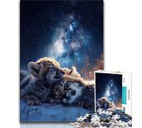 Puzzle per adulti Galaxy Wolf da 1000 pezzi per adulti e adolescenti perfetto per trascorrere il tempo in casa e migliorare l'amore tra coppie (50x75cm)