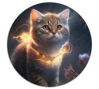 Puzzle per adulti "Gatto Fantasy", 1000 pezzi, in cartone, per attività in famiglia, decorazioni fai da te per la casa, regalo di Natale, 67,5x67,5 cm.