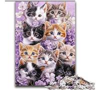 Puzzle per adulti "Gatto Lavanda" da 2000 pezzi, un'offerta stimolante e difficile da regalare a tutta la famiglia (70x100cm)