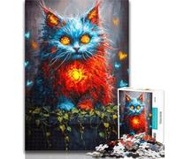 Puzzle per adulti "Gatto misterioso" da 1000 pezzi, per adulti e adolescenti, allena il cervello e le mani, regalo per amici e familiari, 50x75cm