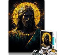 Puzzle per adulti "Gesù d'oro" da 1000 pezzi, difficile da completare ma divertente e spiritoso, un regalo e un arredamento per la casa unici (50x75cm)