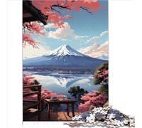 Puzzle per adulti Giappone mt fuji Puzzle da 1000 pezzi per adulti e bambini Puzzle in cartone per adulti e bambini dai 12 anni in su Gioco educativo （26x38 cm）