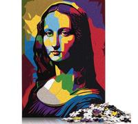 Puzzle per adulti Gioconda Pop Art Puzzle da 500 pezzi Puzzle in legno Adatto per adulti per la decorazione della casa 500 pezzi (52x38 cm)