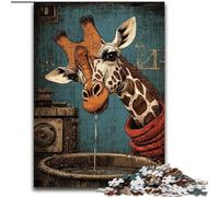 Puzzle per adulti Giraffe Art da 1000 pezzi, difficile, adatto a bambini dai 14 anni in su, ideale come regalo per tutta la famiglia (50x75cm)