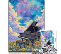 Puzzle per adulti Girasole Piano Puzzle da 1000 pezzi per adulti Regali gioco stimolante e gioco per famiglie Regali di Babbo Natale segreto (50x75cm)