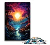 Puzzle per adulti giungla psichedelica colorata 1000 pezzi ottimo regalo adatto per adolescenti dai 14 anni in su 1000 pezzi (75x50 cm).