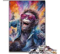 Puzzle per adulti, gorilla colorati, puzzle per adulti, dimensioni 26x38cm, rompicapo educativo, decorazione artistica per casa e ufficio, età 14+