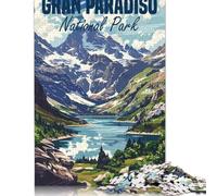 Puzzle per adulti Gran Paradiso Italia Puzzle da 1000 pezzi Puzzle di carta per adulti e ragazzi dai 18 anni in su Gioco impegnativo 38x26 cm/1000 pezzi