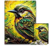 Puzzle per adulti "Green Sparrow" da 1000 pezzi, ideale per gli innamorati, perfetto come regalo di Natale, Capodanno e San Valentino, 26X38CM/10,23x14,96 pollici.
