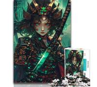 Puzzle per adulti guerriere ninja giapponesi 1000 pezzi per adolescenti antistress sfida difficile migliora l'amore tra coppie (26x38cm)