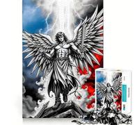 Puzzle per adulti "Guerriero Angelo" da 1000 pezzi,gioco stimolante per la mente,taglio laser di alta qualità,rilassante,per attività di gruppo al chiuso (50x75cm)
