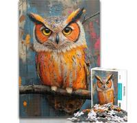 Puzzle per adulti "Gufo misterioso" da 1000 pezzi, per adulti e adolescenti, allena il cervello e le mani, regalo per amici e familiari, 50x75cm