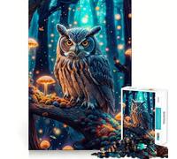 Puzzle per adulti "Gufo Mistico" da 1000 pezzi, gioco per l'esercizio mentale, antistress, da assemblare, un regalo delizioso (38x26cm)