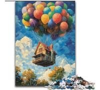 Puzzle per adulti "House on a Balloon" da 1000 pezzi, per ammazzare il tempo durante le vacanze Ogni pezzo è unico Gioco stimolante e divertente per tutta la famiglia (dimensioni 26x38cm)