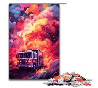 Puzzle per adulti I camion dei pompieri sono circondati da schizzi Un puzzle spesso da 1000 pezzi adatto per adolescenti dai 14 anni in su Dimensioni 75x50 cm