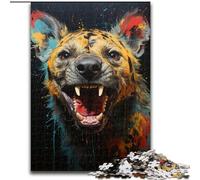 Puzzle per adulti "Iena africana" da 1000 pezzi Difficile, aiuta il cervello a esercitare i giocattoli avvincenti per coltivare la pazienza Decorazione perfetta (50x75cm)