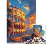 Puzzle per adulti Il Colosseo a Roma Puzzle per adulti 1000 pezzi, attività divertente per la casa, giocattoli per i giorni di pioggia, regali di compleanno 50x75cm