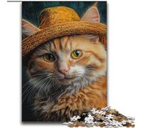 Puzzle per adulti "Il gatto col cappello" 2000 puzzle, difficili da completare ma divertenti e spiritosi, regalo di compleanno, regali, arte murale (70x100cm)