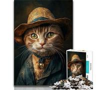 Puzzle per adulti Il gatto col cappello Puzzle da 1000 pezzi per adulti gioco per famiglie regali di compleanno Sfida ad alta difficoltà (26x38cm)