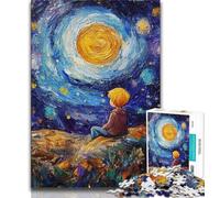 Puzzle per adulti "Il piccolo principe del cielo notturno" da 1000 pezzi, difficile da completare ma divertente e umoristico, regalo di compleanno, regali, decorazione murale (38x26cm)
