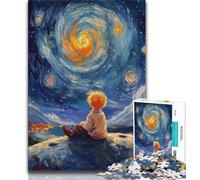 Puzzle per adulti Il piccolo principe del cielo notturno Puzzle per adolescenti giocattoli Giochi educativi Antistress Interazione genitore-figlio (50x75cm)