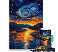Puzzle per adulti "Il sogno di Van Gogh" da 1000 pezzi,gioco di logica,taglio di precisione,bordi lisci,regalo perfetto per riunioni di famiglia (38x26cm)