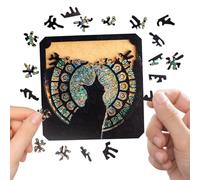 Puzzle per adulti, in legno, 76 pezzi, per arte da parete, con cornice, accattivante puzzle educativo, per gli appassionati, per il soggiorno, l'ufficio, il bar, l'ingresso, l'appartamento, il