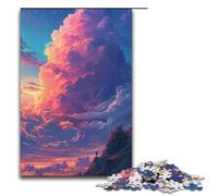 Puzzle per adulti in stile anime nuvole colorate 1000 pezzi puzzle di carta per adulti e bambini dai 14 anni in su giocattolo educativo 1000 pezzi (38x26 cm)