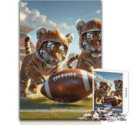 Puzzle per adulti in stile Tiger Cubs della vecchia scuola di football, 1000 pezzi, gioco di apprendimento, sfida mentale, sorpresa premurosa per le celebrazioni, dimensioni 38x52cm