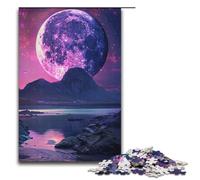 Puzzle per adulti incredibilmente bello luna al neon 1000 pezzi puzzle di carta per adulti e bambini dai 14 anni in su 1000 pezzi (38x26 cm)