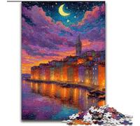 Puzzle per adulti "Italia sotto il cielo notturno", 1000 pezzi, giocattoli avvincenti che stimolano l'intelligenza cerebrale, regali di compleanno per bambini dai 14 anni in su (26x38cm)