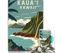Puzzle per adulti Kauai Hawaii Travel Puzzles 1000 pezzi per adolescenti, regali, idea regalo di compleanno per adulti, gioco per famiglie e hobby 26x38cm