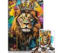 Puzzle per adulti King Lion da 1000 pezzi, aiuta il cervello ad allenarsi, giocattoli avvincenti per coltivare la pazienza, gioco di sfida unico, 75x50cm
