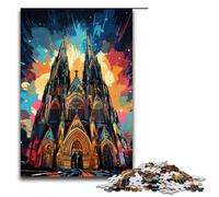 Puzzle per adulti La psichedelia colorata della Basilica di Santo Stefano Puzzle in legno da 1000 pezzi per bambini dai 14 anni in su Decorazione per la casa 75x50 cm
