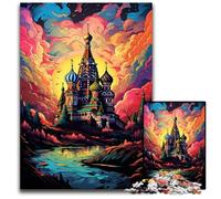 Puzzle per adulti "La psichedelia colorata della Cattedrale di San Basilio" da 1000 pezzi attività per famiglie rompicapo decorazioni per la casa regalo per le feste 1000 pezzi (38x26 cm)