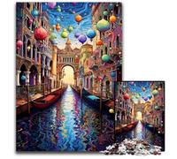 Puzzle per adulti "La psichedelia colorata di Venezia" da 1000 pezzi puzzle impossibili per adulti gioco interattivo per famiglie sfida mentale regalo da 1000 pezzi (38x26 cm)