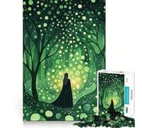 Puzzle per adulti "La Strega della Foresta Incantata" da 1000 pezzi,gioco cognitivo a incastro perfetto,senza spazi vuoti,attività rilassante per la pausa mentale (38x52cm)