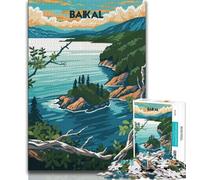 Puzzle per adulti "Lago Baikal tranquillo", puzzle da 1000 pezzi, gioco per famiglie, antistress, sfida difficile, collezione di artisti, belle arti, 38x26cm