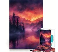 Puzzle per adulti "Lago Mistico e Nebbioso" da 1000 pezzi, gioco per l'esercizio mentale, antistress, da assemblare, un regalo perfetto (50x75cm)