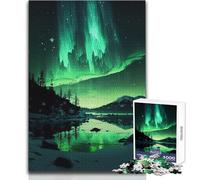 Puzzle per adulti "Lago nella foresta mistica", 1000 pezzi, attività interattiva di apprendimento divertente, regalo commovente e memorabile, dimensioni 50x75cm