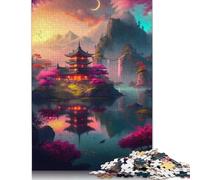 Puzzle per adulti "Lake In The Middle Forest" da 1500 pezzi, giochi creativi, regali per uomini, donne e uomini, 1500 pezzi (85x57 cm)