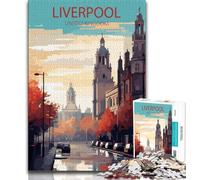 Puzzle per adulti Liverpool, Regno Unito, 1000 pezzi, difficili da completare ma divertenti e spiritosi, decorazioni e regali unici per la casa, 50x75cm