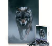 Puzzle per adulti "Lupo a caccia di predatori" da 1000 pezzi, stimolante per l'analisi, ideale per il relax e il tempo libero, con incastri precisi, perfetto come regalo invernale (38x26cm)
